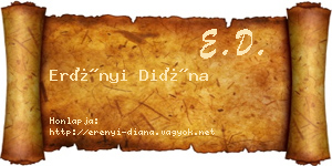 Erényi Diána névjegykártya